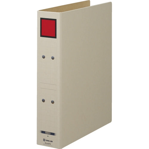 キングジム 保存ファイルドッチ 4075 A4S 50mm 灰/赤