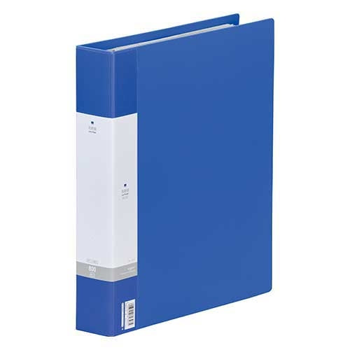 LIHITLAB. 名刺帳 G8803-8 800名 A4 30穴 青 4903419813475