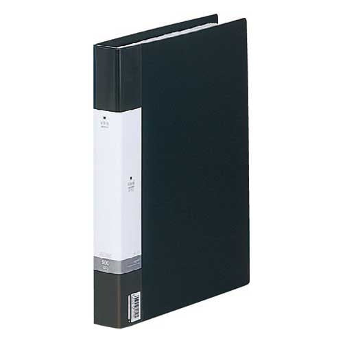 LIHITLAB Business Card Book G8802-24 500 people A4 30 holes Black