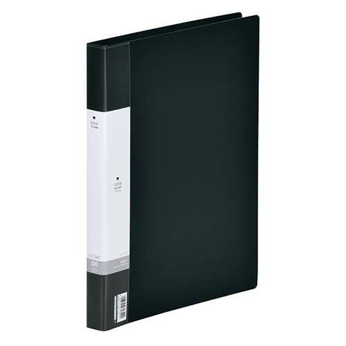 LIHITLAB. 名刺帳 G8801-24 300名 A4 30穴 黒 4903419813499