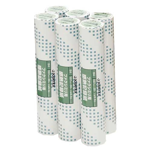 【ジョインテックス】FAX感熱記録紙B4 0.5in*30m*6本 A221J-6