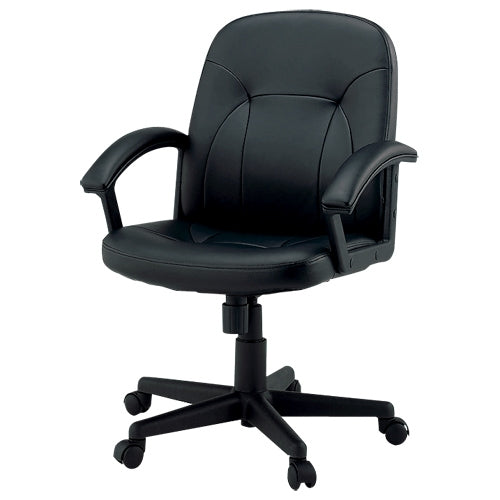PLUS（プラス）オフィス家具 ☆役員イスC121JAP ブラック PVCレザー　