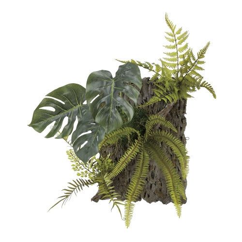 PLUS（プラス）オフィス家具 壁面人工樹木 モンステラ デコ 90859　