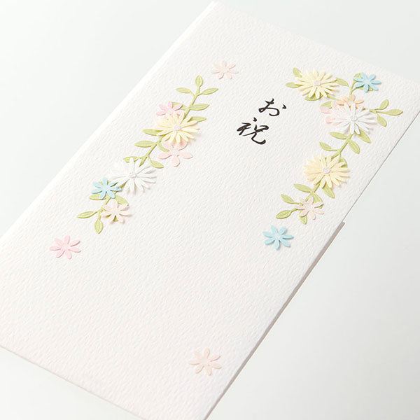 ミドリ/金封お祝花の枠ｼﾛ 4902805250610