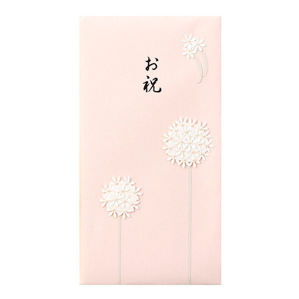 ミドリ/金封お祝花ﾋﾟﾝｸ 4902805250627（10セット）