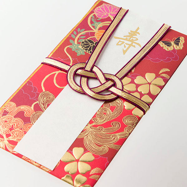 ミドリ 金封 結婚祝 打掛柄 赤 25249006 デザインフィル 4902805252492（10セット）