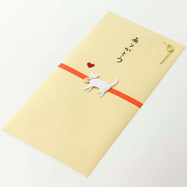 25259006 ミドリ　PC　金封259　ありがとう　ネコ柄　25259006 デザインフィル 4902805252591（5セット）