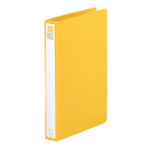 LIHITLAB ring file F-877U-5 A4S 36mm yellow
