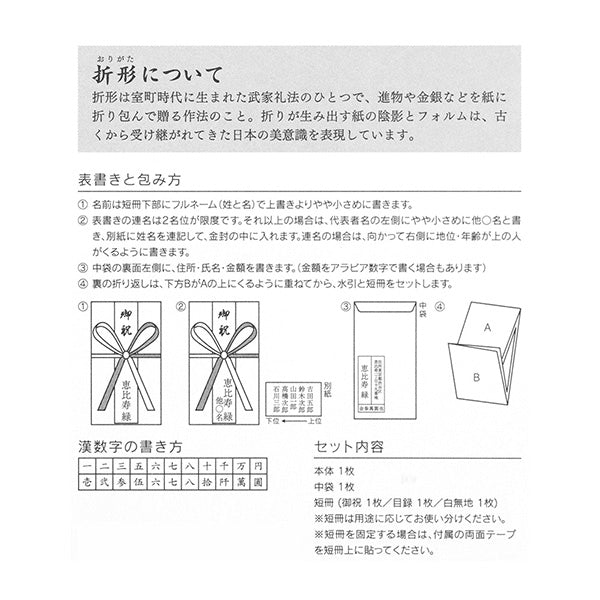 OS 金封 お祝 折形 25496 ミドリ 25496006　4902805254960（5セット）