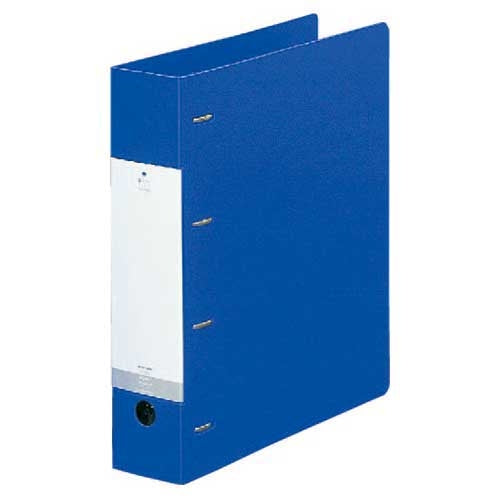 LIHITLAB D-ring file 4-hole A4S G1280-8 blue