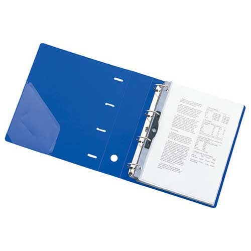 ＬＩＨＩＴＬＡＢ Ｄ型リングファイル4穴A4S G1280-8 青