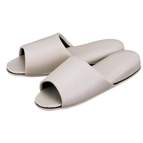 オーミケンシ 前開スリッパ 10足 ホワイトグレー10835357 4957884163009