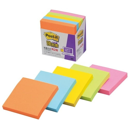 スリーエムジャパン Post-it 654-5SSAN 強粘着 75mm*75mm 蛍光