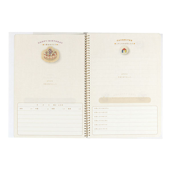 ミドリ HF ダイアリーB5 育児 チョウチョ柄 デザインフィル 4902805262095（10セット）