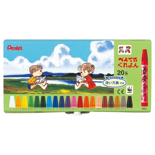 ぺんてる Pentel ぺんてる Pentelくれよん PTCR-20 20色セット