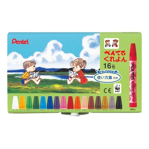 ぺんてる Pentel ぺんてる Pentelくれよん PTCR-16 16色セット