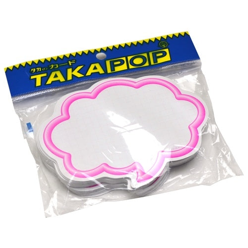 タカ印 抜型カード 16-4192 吹出大 ピンク