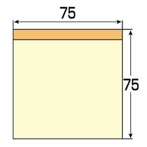 Smart Value Sticky Box 75×75mm Yellow P404J-Y-10 4547345013129