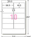 エーワン パソコン&ワープロ ラベル シール プリンタ兼用 10面 100枚 28174（10セット）