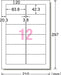 エーワン パソコン&ワープロ ラベル シール プリンタ兼用 12面 20枚 28175（10セット）