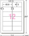 エーワン パソコン&ワープロ ラベル シール プリンタ兼用 12面 100枚 28184（10セット）