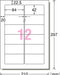 エーワン パソコン&ワープロ ラベル シール プリンタ兼用 12面 100枚 28188（10セット）