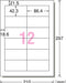 エーワン コピー ラベル 12面 100枚 28273（10セット）