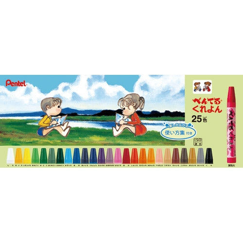 ぺんてる Pentel ぺんてる Pentelくれよん PTCR-25 25色セット