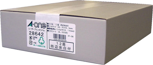 エーワン ラベルシール レーザー 12面 500枚 28642（10セット）