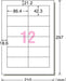 エーワン ラベルシール レーザー 12面 500枚 28642（10セット）