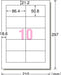 エーワン ラベルシール レーザー 10面 500枚 28647（10セット）