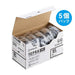 Nastro King Jim PRO SS18K-5P bianco con lettere nere 18 mm 5 pezzi