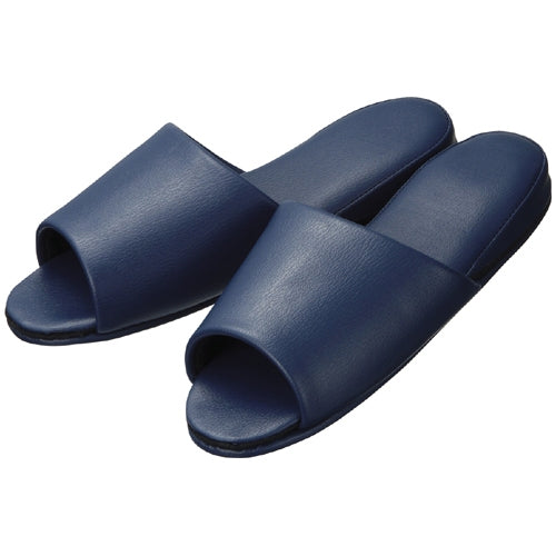 オーミケンシ 前開スリッパ 10足 ダークブルー 10835360 4957884163030