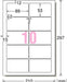 エーワン ラベルシール インクジェット 光沢紙 10面 10枚 29221（10セット）