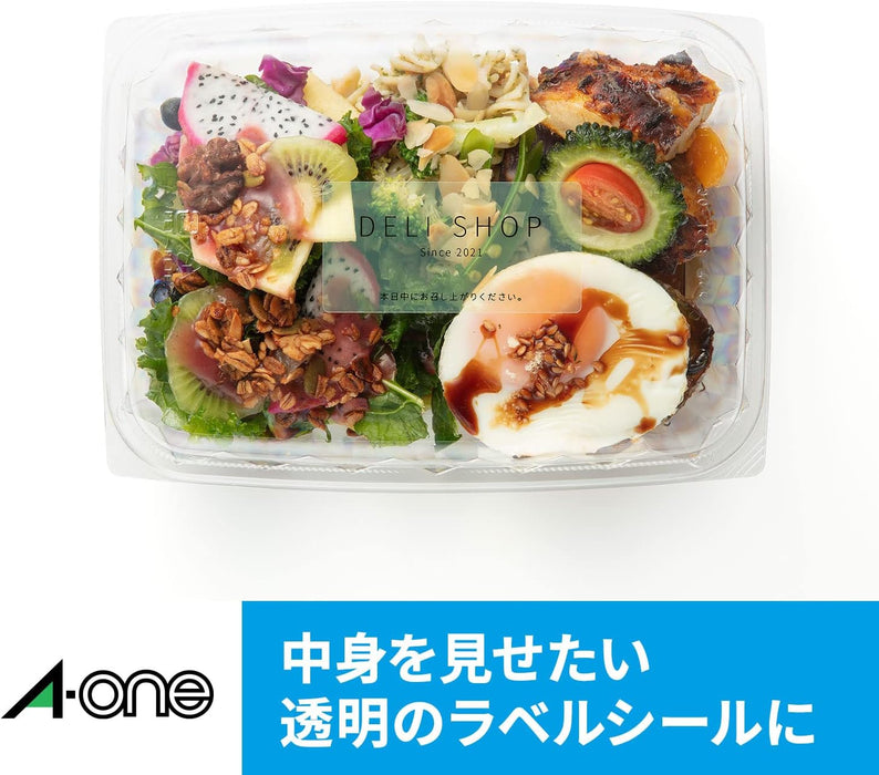 エーワン ラベルシール キレイにはがせる 光沢透明 ノーカット 5枚 29289（10セット）