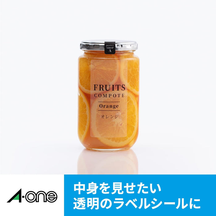 エーワン ラベルシール キレイにはがせる 光沢透明 ノーカット 5枚 29289（10セット）