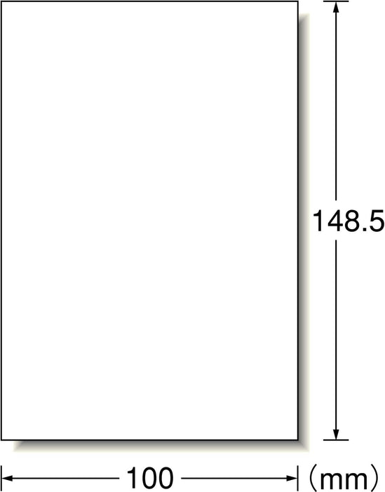 エーワン はがきサイズのプリンタラベル ノーカット 光沢紙 12枚 29301（10セット）