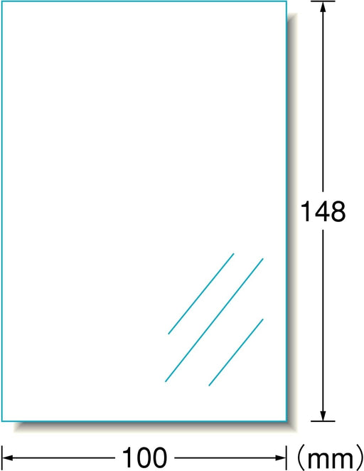 エーワン はがきサイズラベル ノーカット 水に強い光沢透明 4枚 29394（10セット）