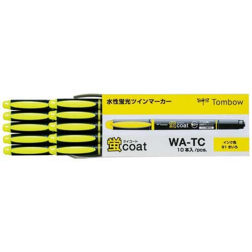 トンボ鉛筆 蛍コート WA-TC91 黄 10本 2147345062046