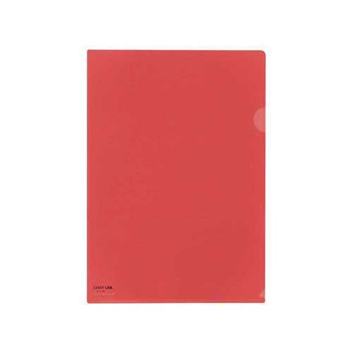 LIHITLAB. クリヤーホルダー F-78-3 A4 赤 5枚 2147345063203