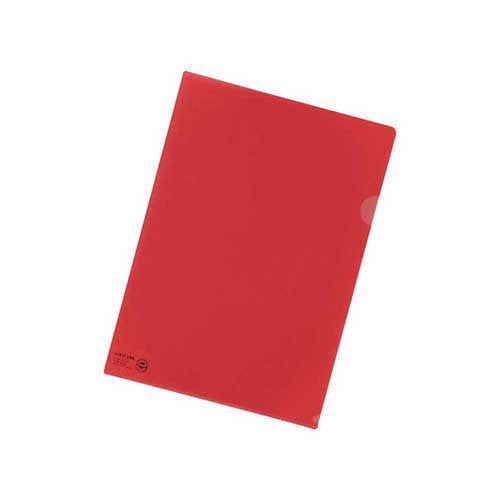 LIHITLAB. クリヤーホルダー F-78EC-3 A4 赤 5枚 2147345063449
