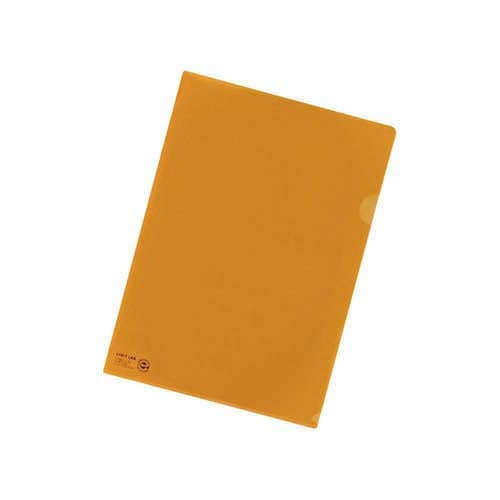 LIHITLAB. クリヤーホルダー F-78EC-4 A4 橙 5枚 2147345063456