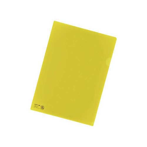 LIHITLAB. クリヤーホルダー F-78EC-5 A4 黄 5枚 2147345063463