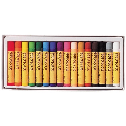 16 colors of Sakura Color Products Corp. pastel crayon LP16R rolling thickly