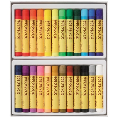24 colors of Sakura Color Products Corp. pastel crayon LP24R rolling thickly