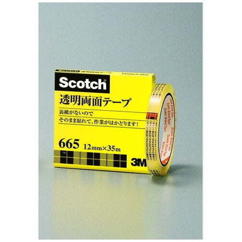 3M Japan Scotch transparante dubbelzijdige tape 665-3-12 12 mm x 35 m