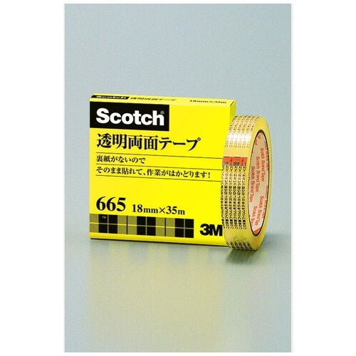 3M Japan Scotch pita dua muka lutsinar 665-3-18 18mm x 35m