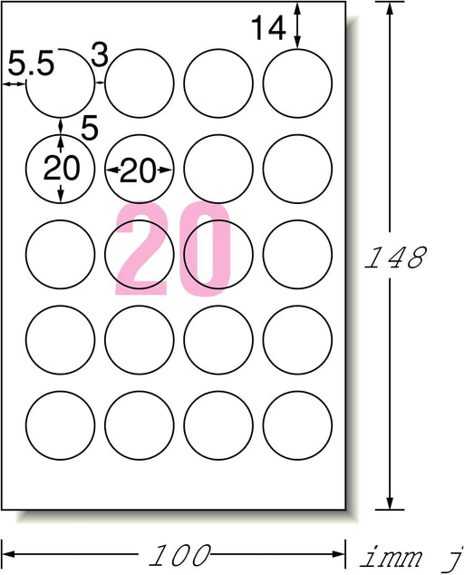 エーワン 写真シール 水に強いタイプ 20面 4枚 29614（10セット）
