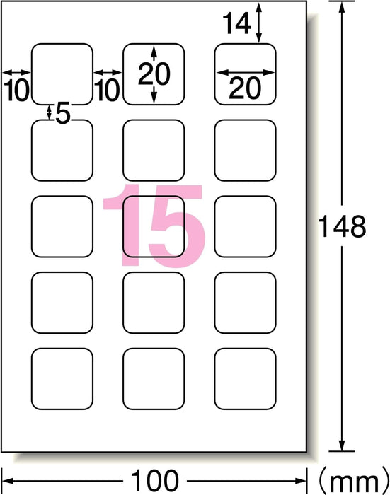 エーワン 写真シール フォト光沢紙 15面 5シート 29624（10セット）