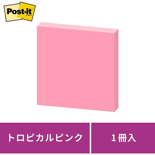 スリーエムジャパン Post-it 654SS-RO 強粘着 75mm*75mm ローズ